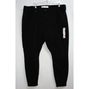 New Signature by Levi Strauss Black Denim Mid Rise SKinny Jeans Womens Plus 22M